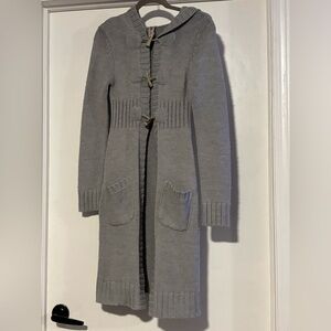 One Step Ahead Soft Gray Knit Sweater Duster
